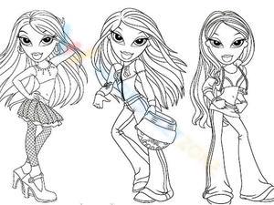 Free collection of bratz coloring pages for kids