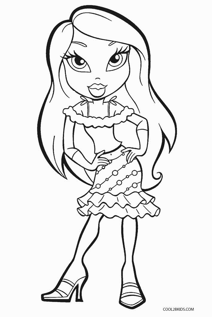 Free printable bratz coloring pages for kids