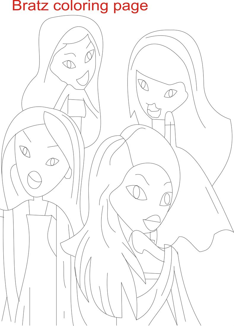 Bratz printable coloring page for kids