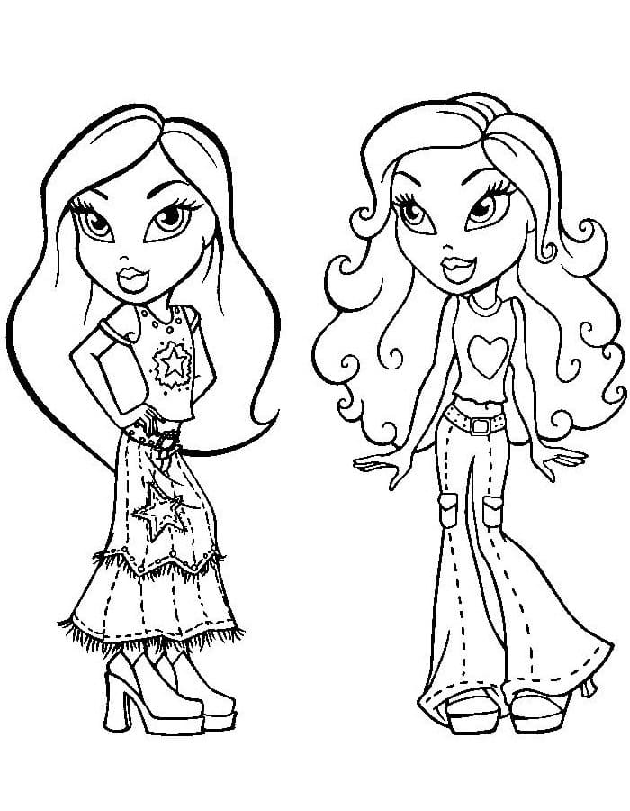 Bratz coloring pages pictures free printable