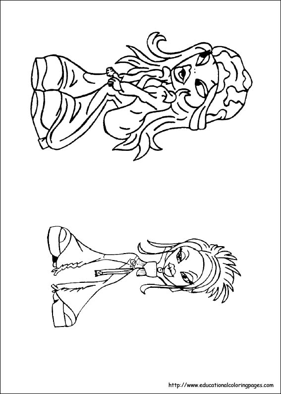 Bratz colouring pages free for kids