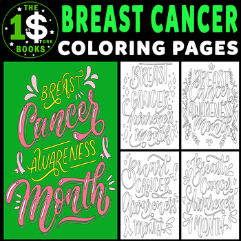 Breast cancer awareness month coloring page october holiday coloring sheet