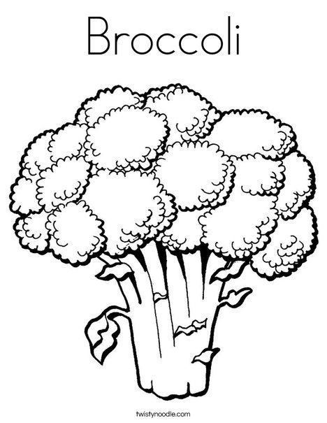 Broccoli coloring page