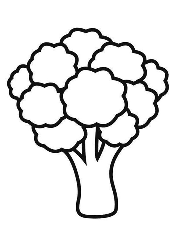 Coloring pages printable broccoli vegetable coloring pages for toddlers