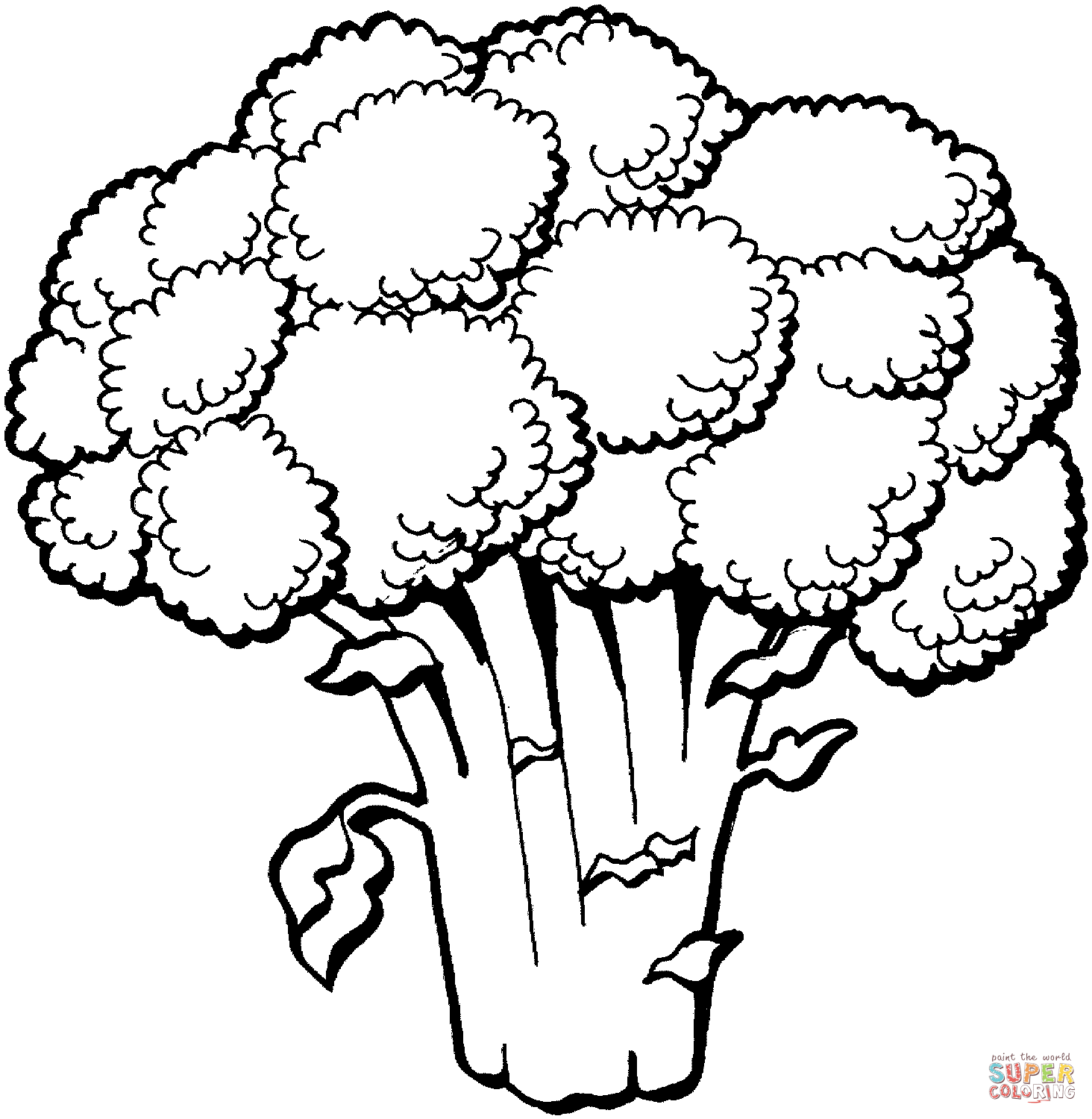 Broccoli coloring page free printable coloring pages