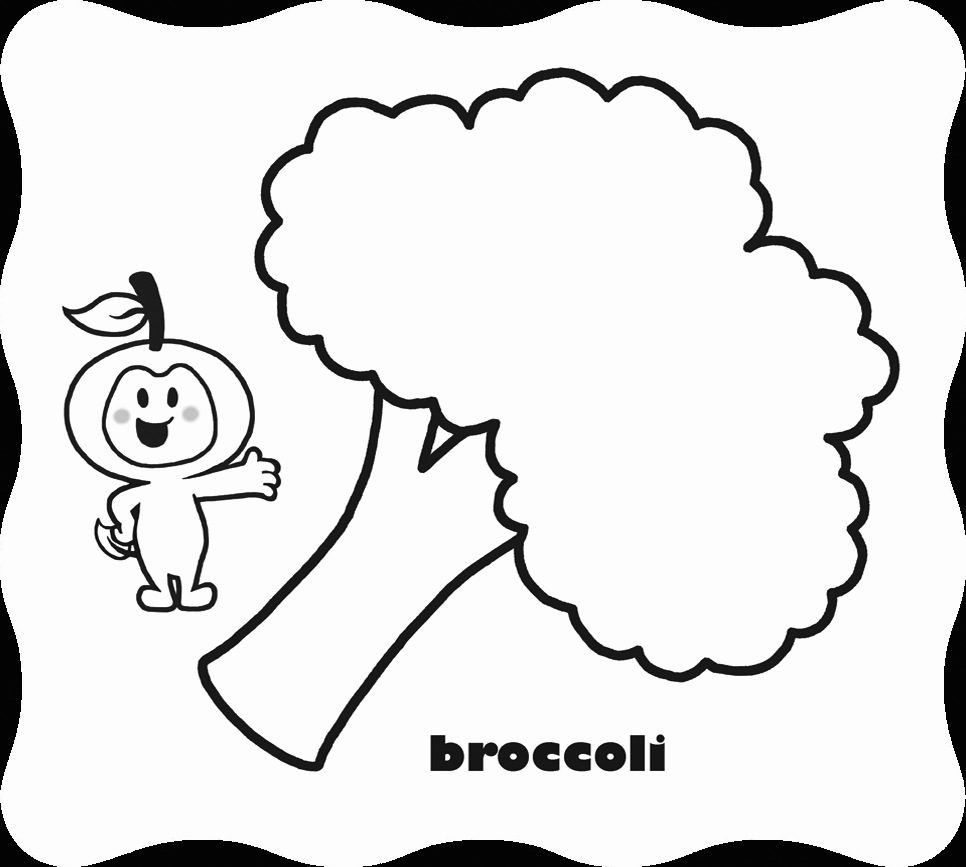 Broccoli coloring pages