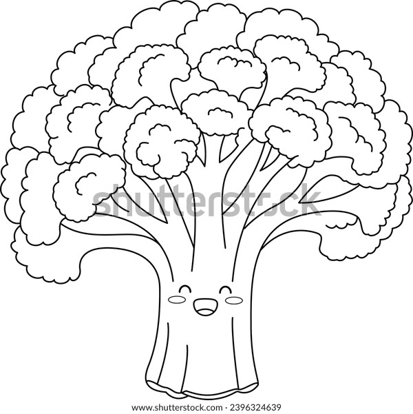 Broccoli coloring pages royalty