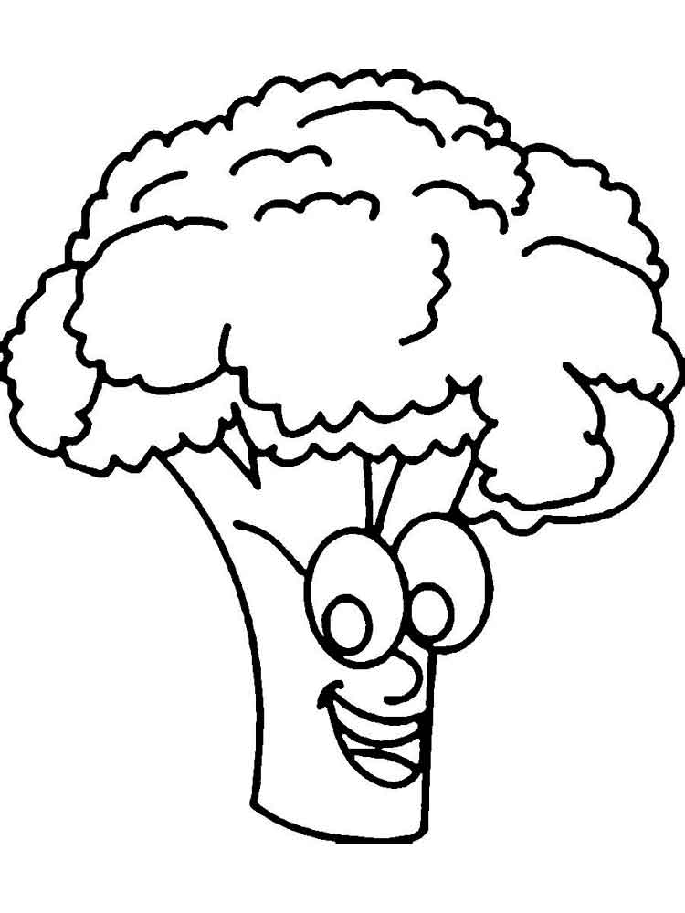 Broccoli coloring pages