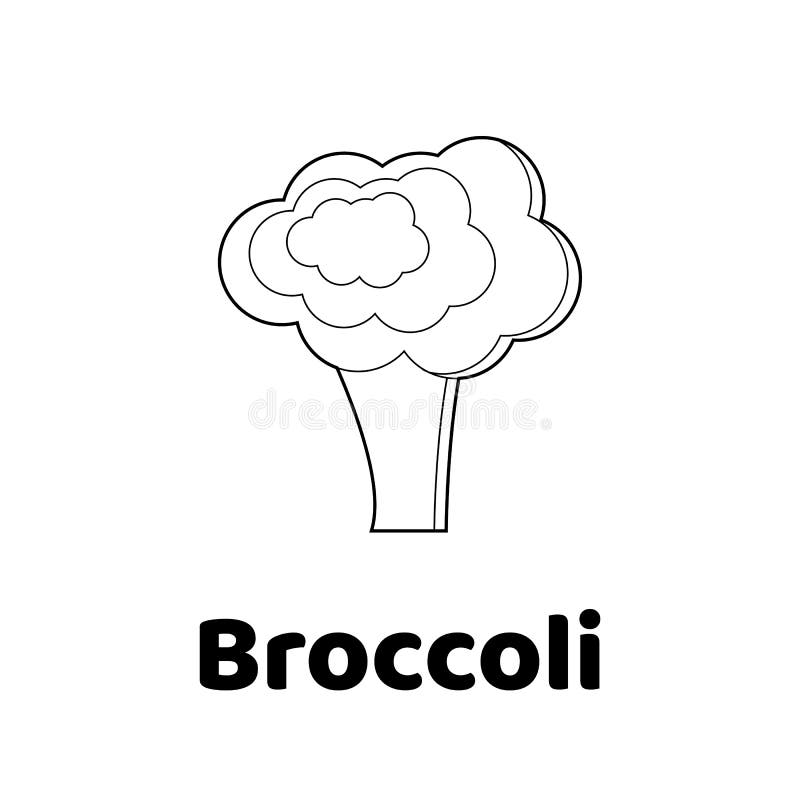 Broccoli coloring stock illustrations â broccoli coloring stock illustrations vectors clipart