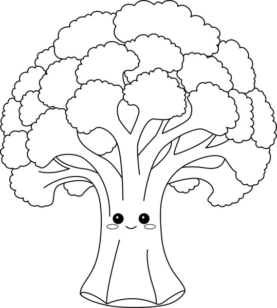 Broccoli coloring pages royalty