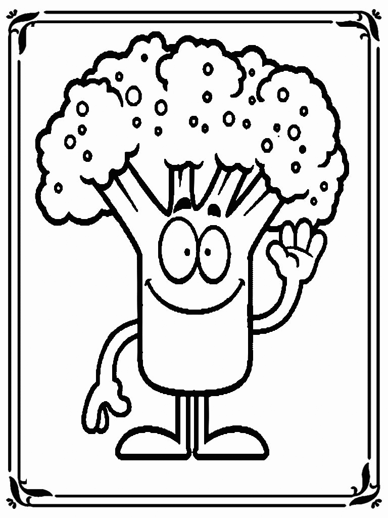 Broccoli coloring pages