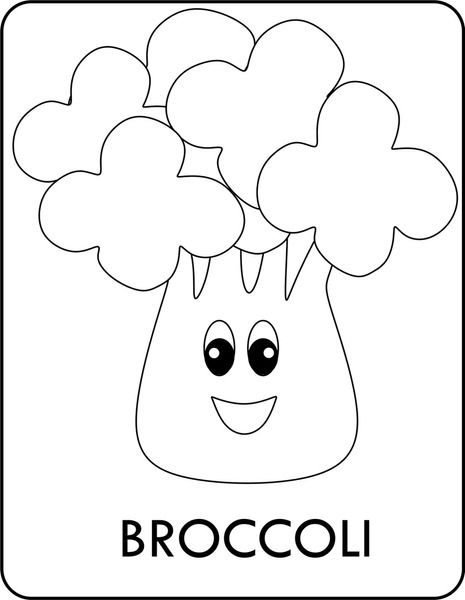 Broccoli coloring pages royalty