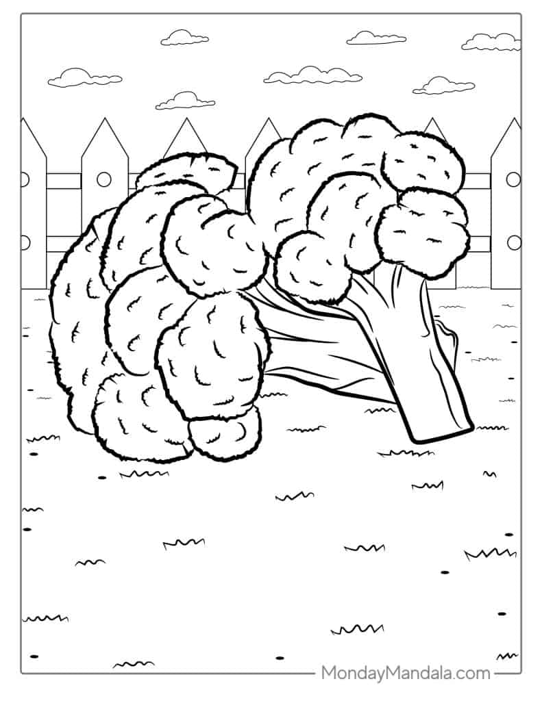 Vegetable coloring pages free pdf printables