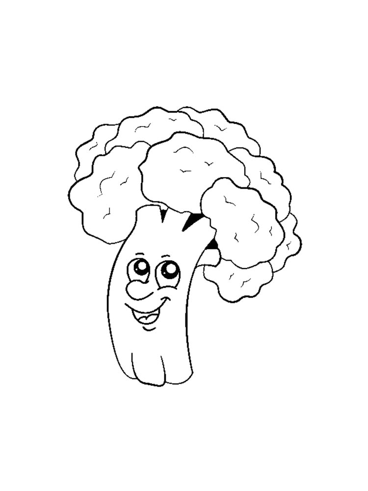 Broccoli coloring pages