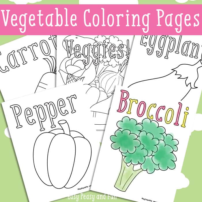 Vegetables coloring pages