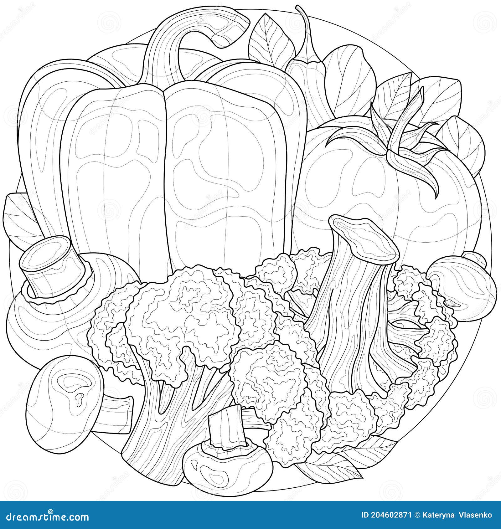 Broccoli coloring stock illustrations â broccoli coloring stock illustrations vectors clipart