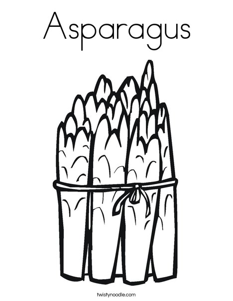 Asparagus coloring page