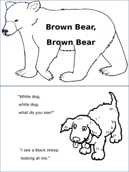 Brown bear brown bear coloring book tpt