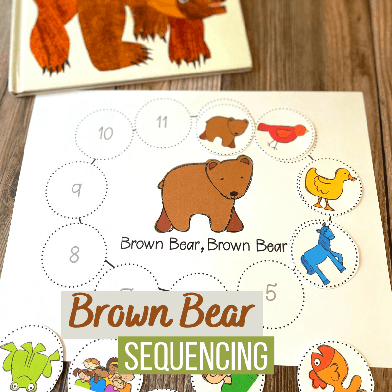 Free printable brown bear brown bear sequencing activity