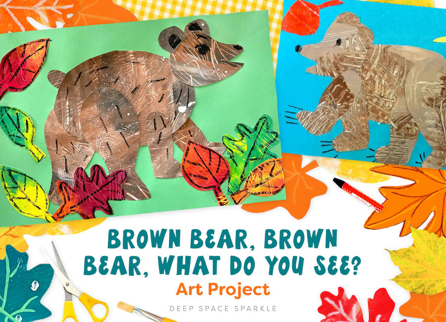 Brown bear brown bear what do you see art project deep space sparkle