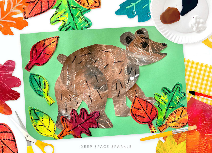 Brown bear brown bear what do you see art project deep space sparkle