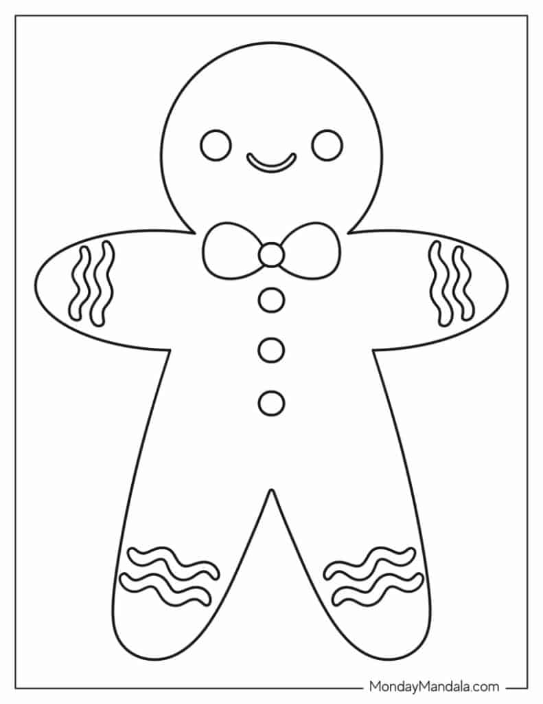 Gingerbread man templates free pdf printables