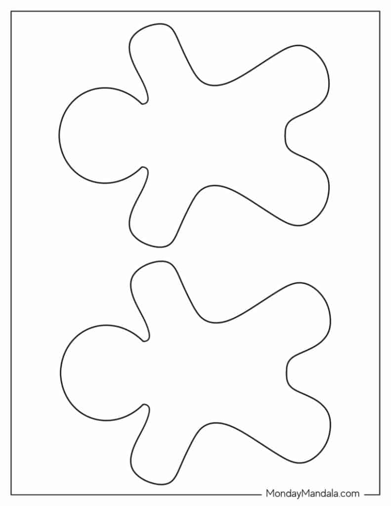 Gingerbread man templates free pdf printables