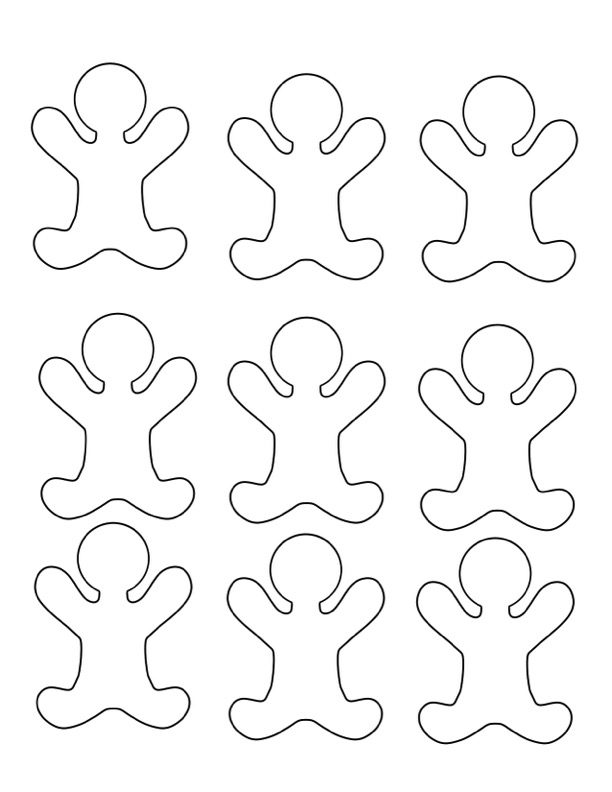 Free printable gingerbread man and woman template