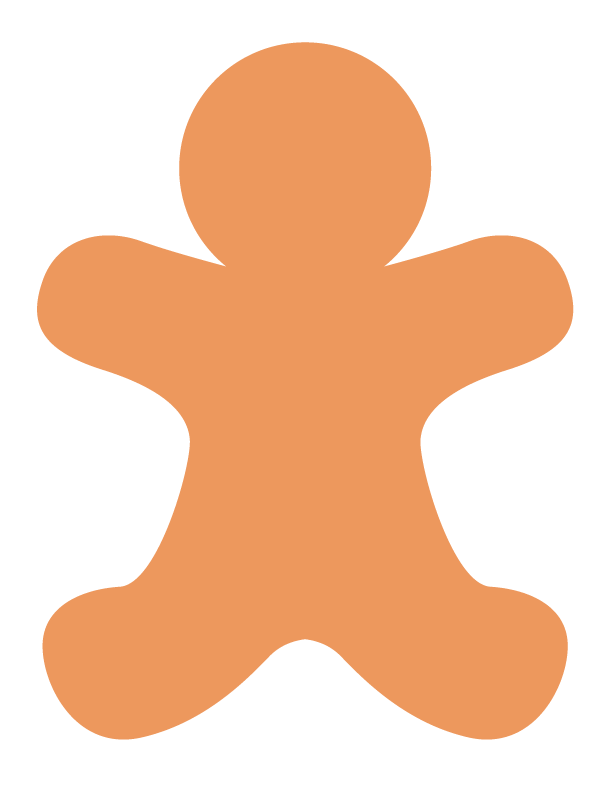 Free printable brown gingerb man template