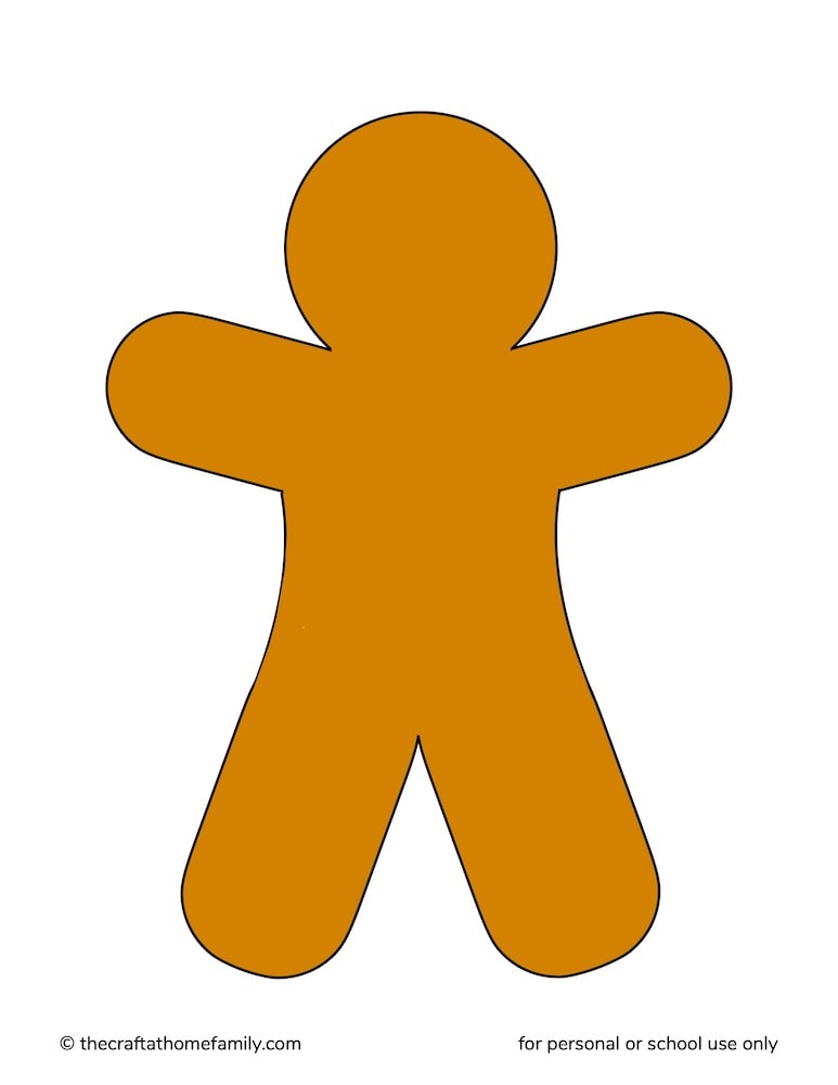 Free gingerbread man woman templates sizes