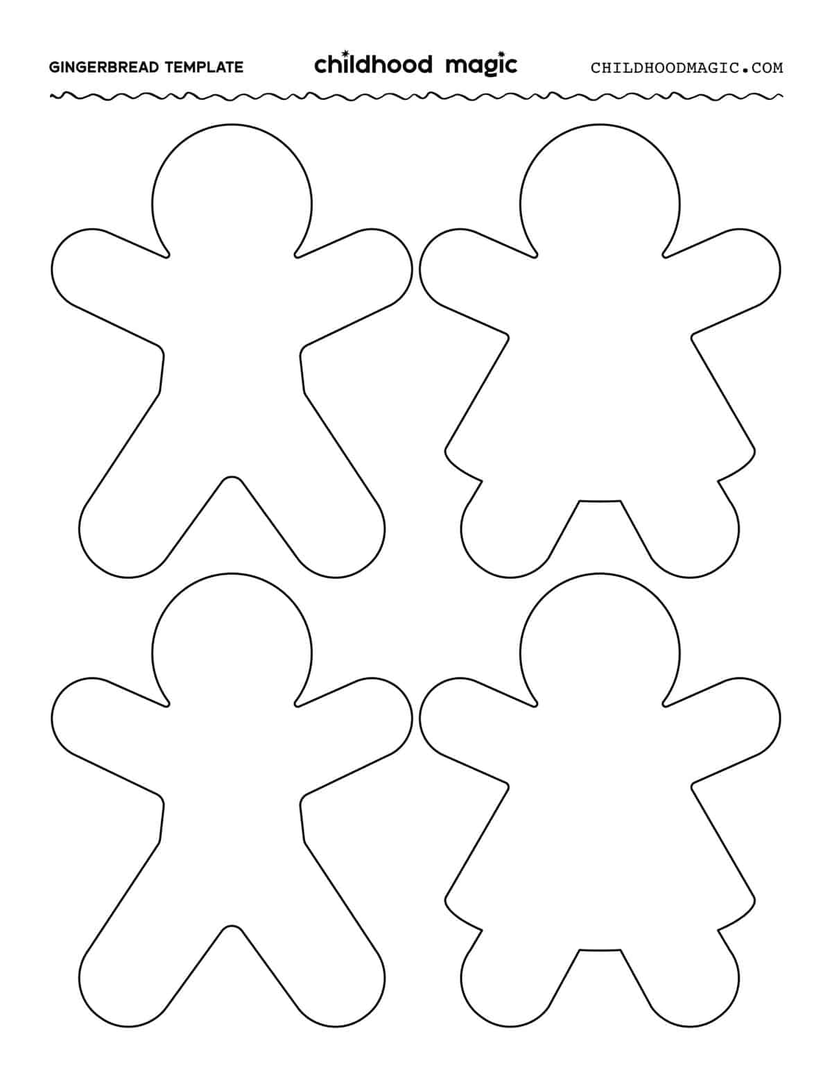 Gingerbread man template