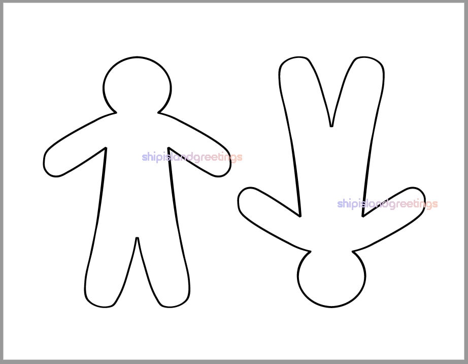 Inch gingerbread man template