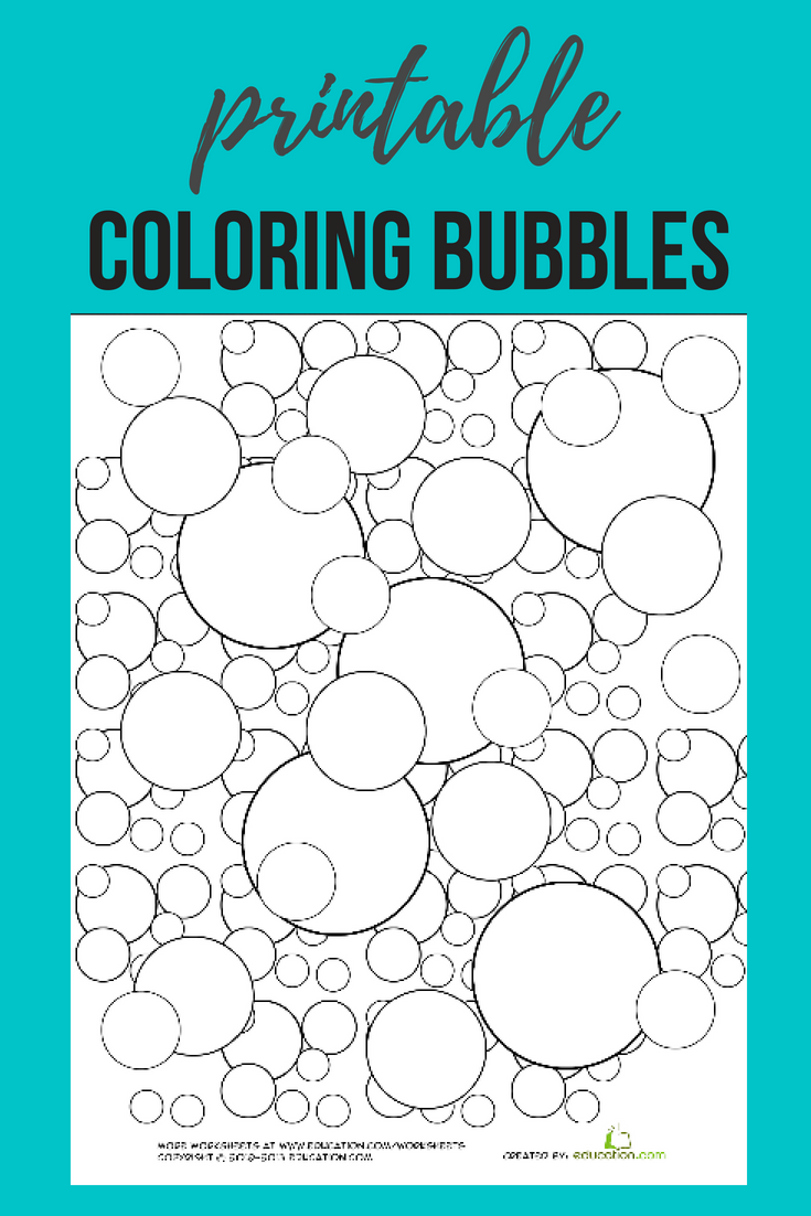 Bubble worksheet education kindergarten coloring pages bubble activities kindergarten colors