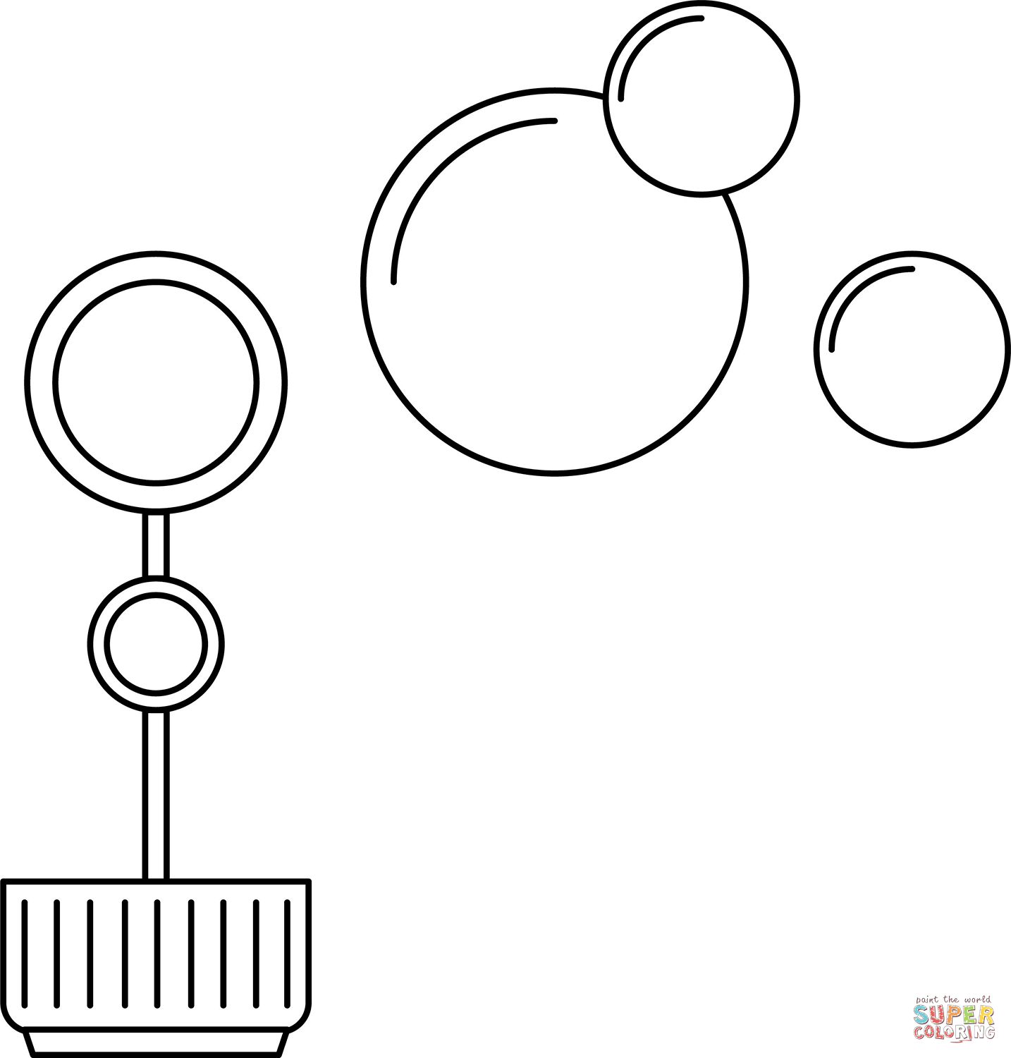 Bubble wand coloring page free printable coloring pages