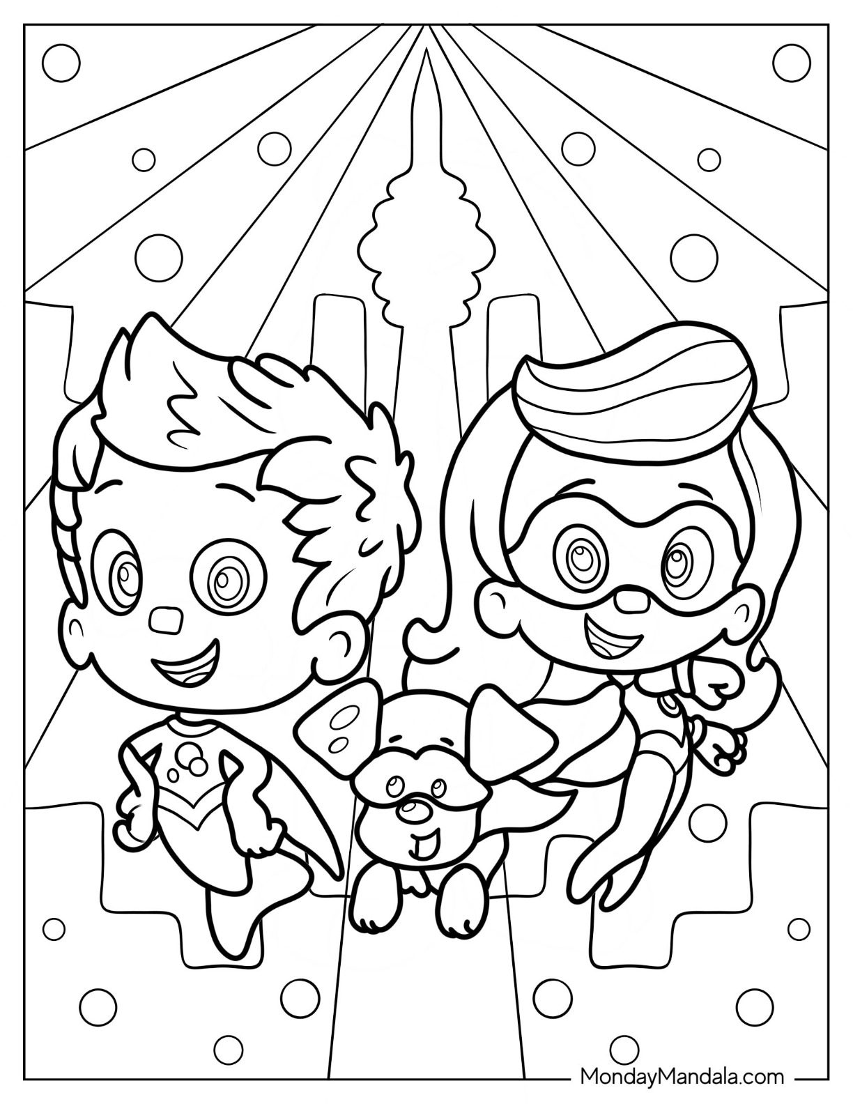 Bubble guppies coloring pages free pdf printables