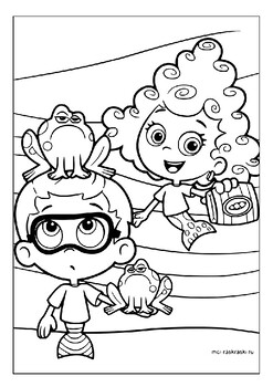 Printable bubble guppies coloring pages underwater adventures for kids