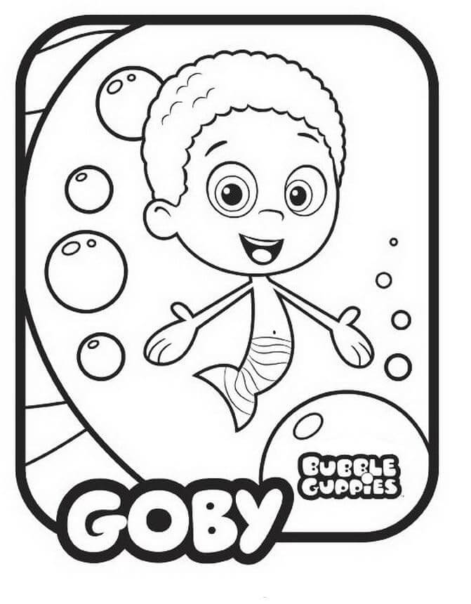 Goby collector coloring page