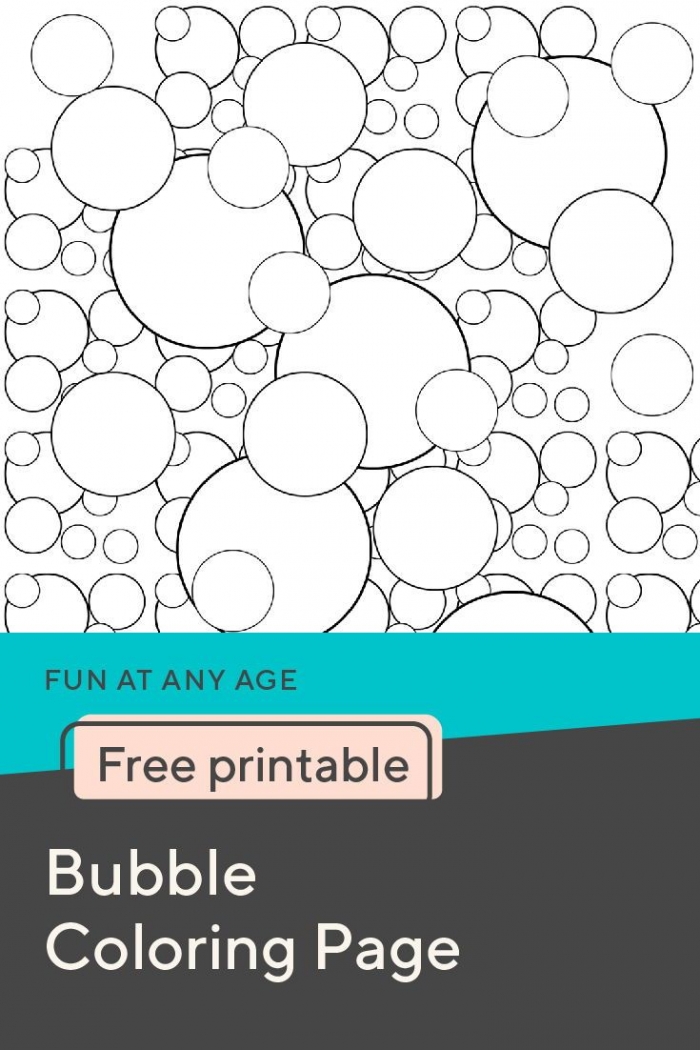 Bubble coloring page worksheets