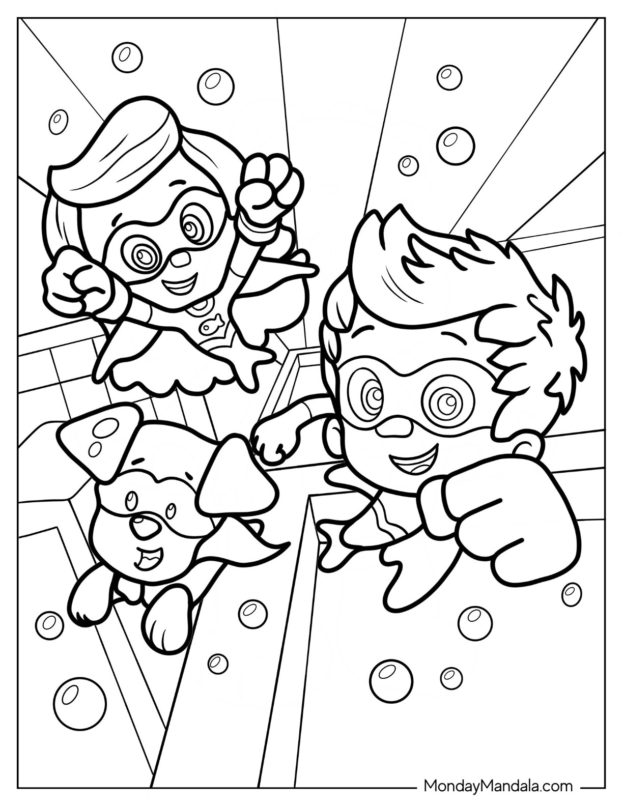 Bubble guppies coloring pages free pdf printables