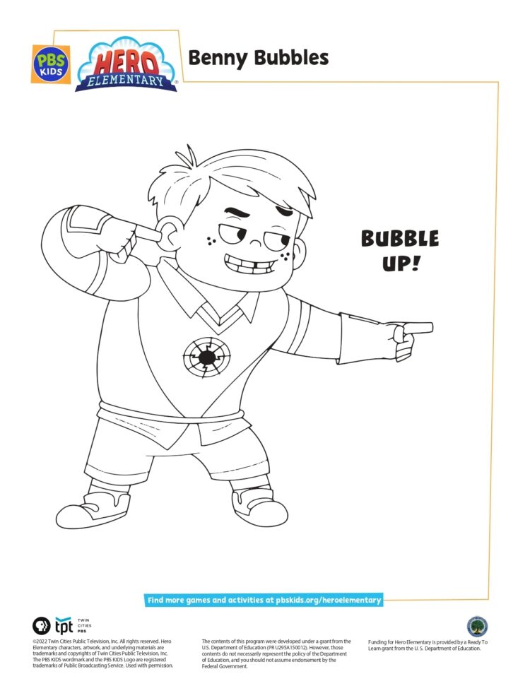 Benny bubbles coloring page kids coloringâ kids for parents