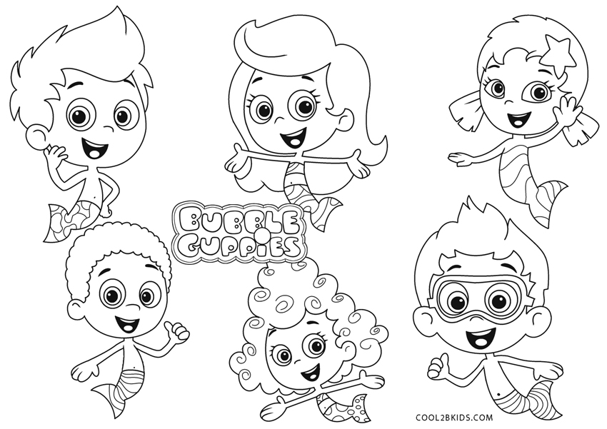 Free printable bubble guppies coloring pages for kids