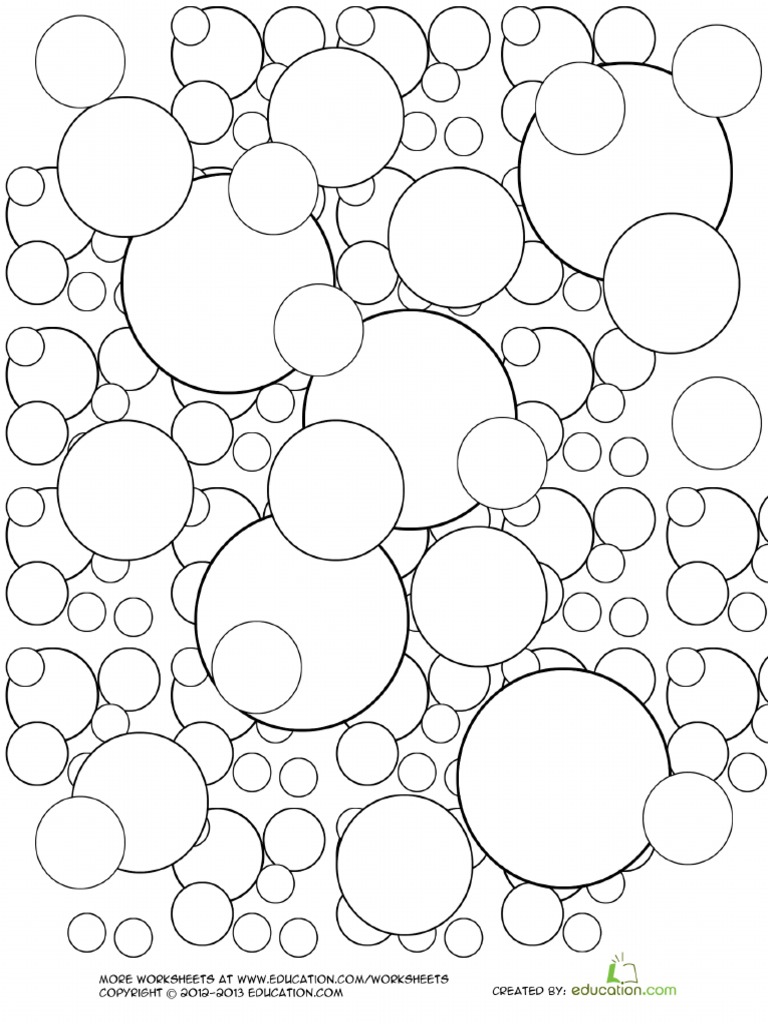 Bubble coloring page pdf