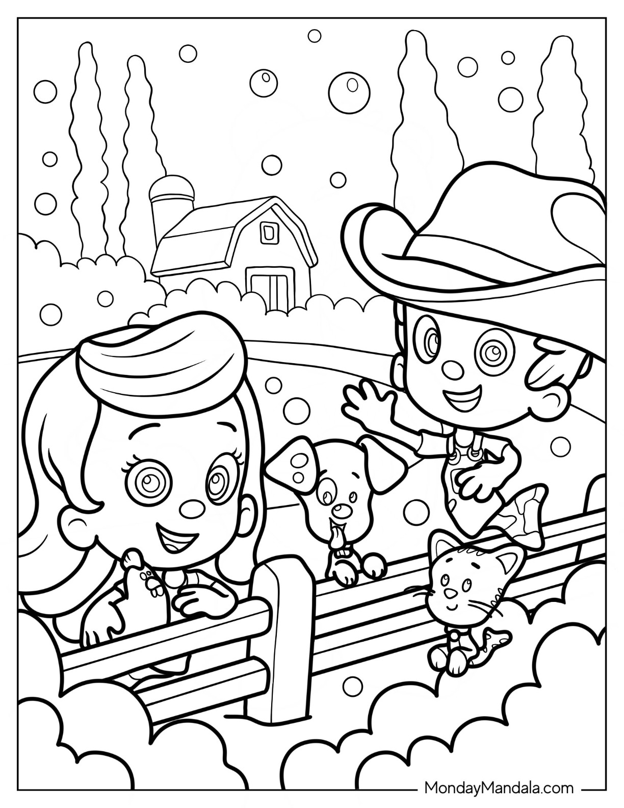 Bubble guppies coloring pages free pdf printables