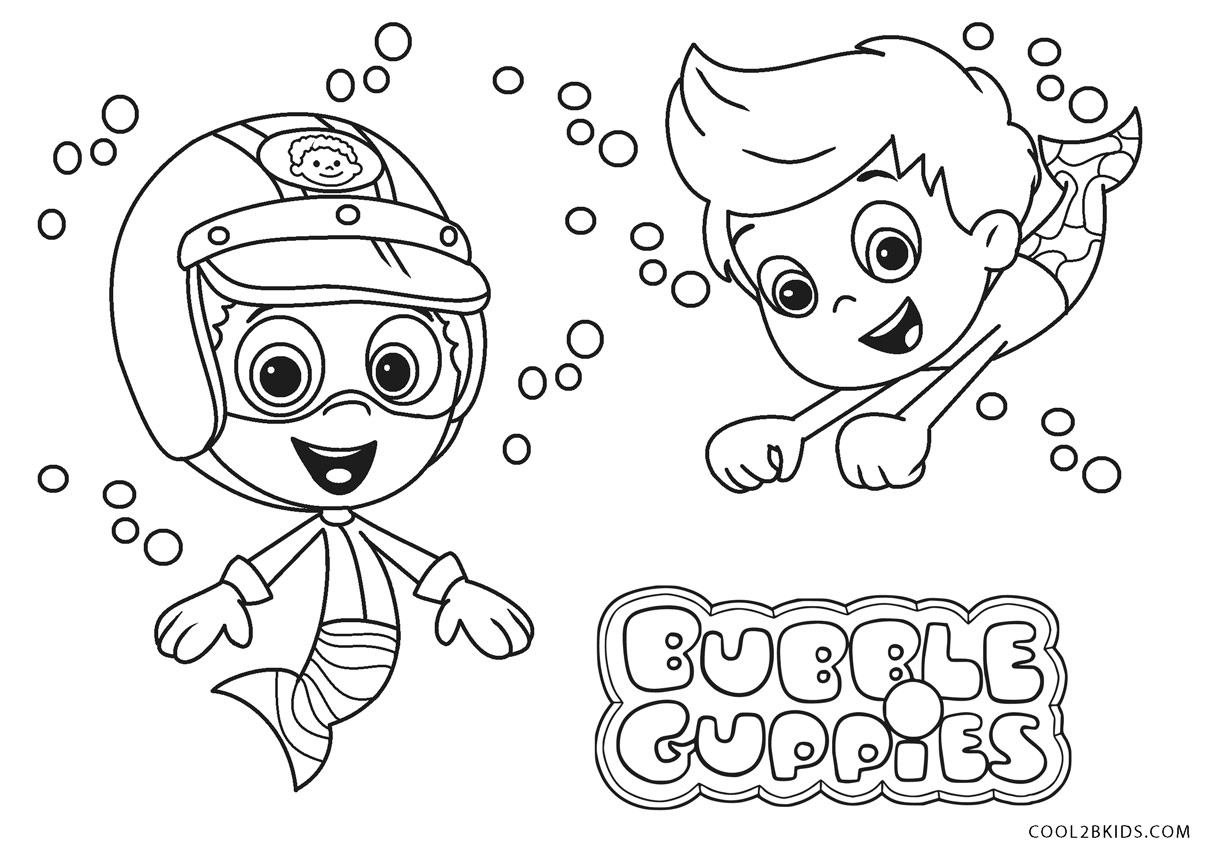 Free printable bubble guppies coloring pages for kids