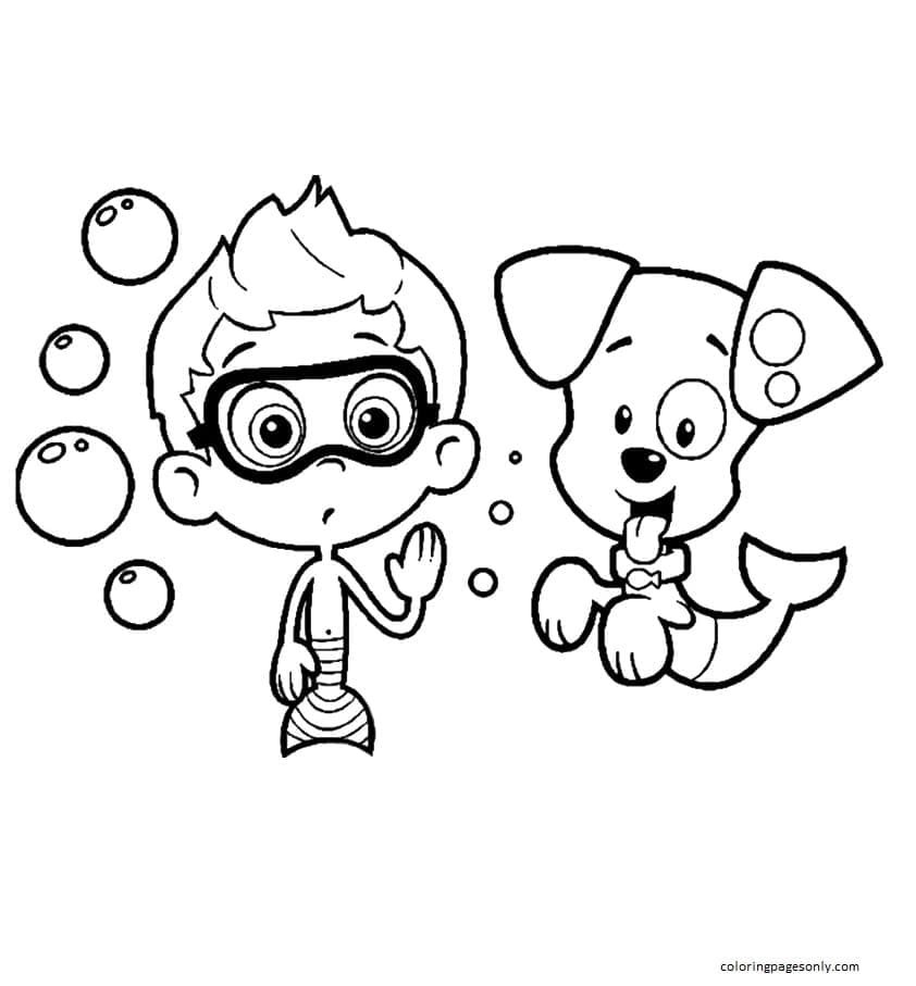 Bubble guppies coloring pages printable for free download