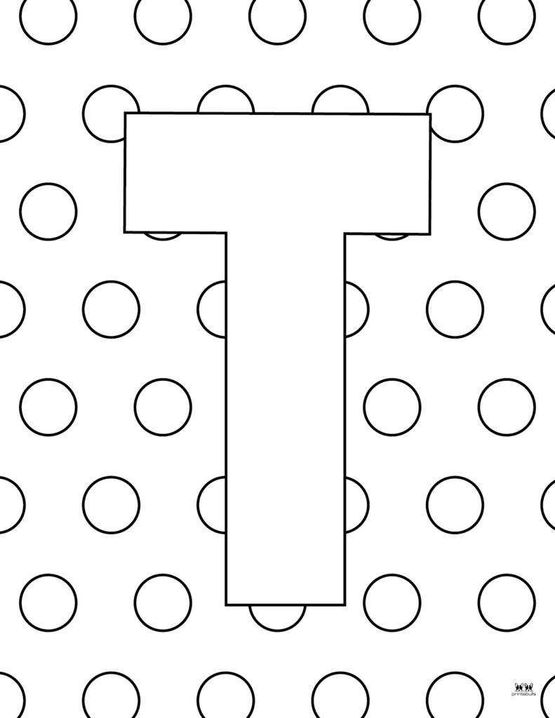 Letter t coloring pages