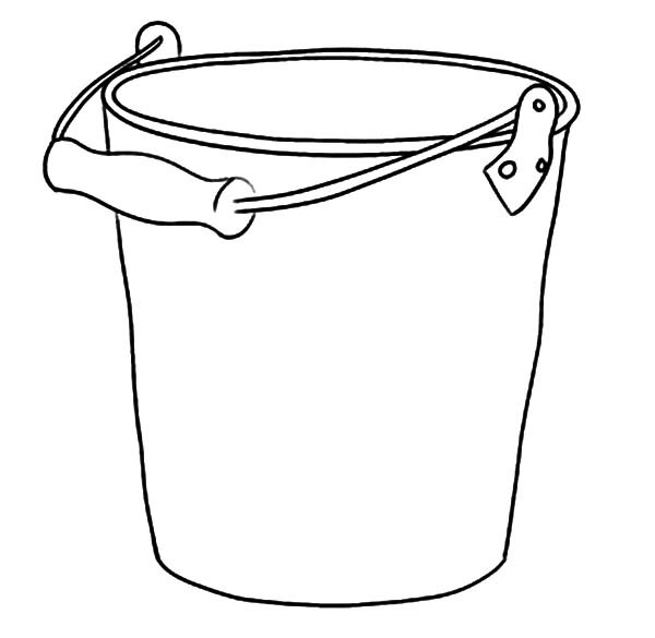 Bucket coloring page printable page