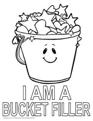 I am a bucket filler coloring page bucketfilling bucket filler bucket filler activities bucket filling activities