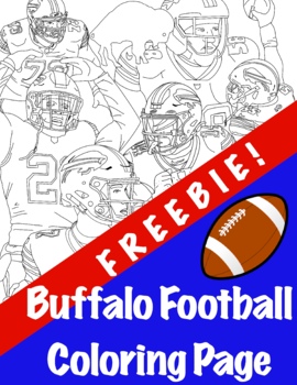 Freebie buffalo football coloring page by art teach doodle tpt