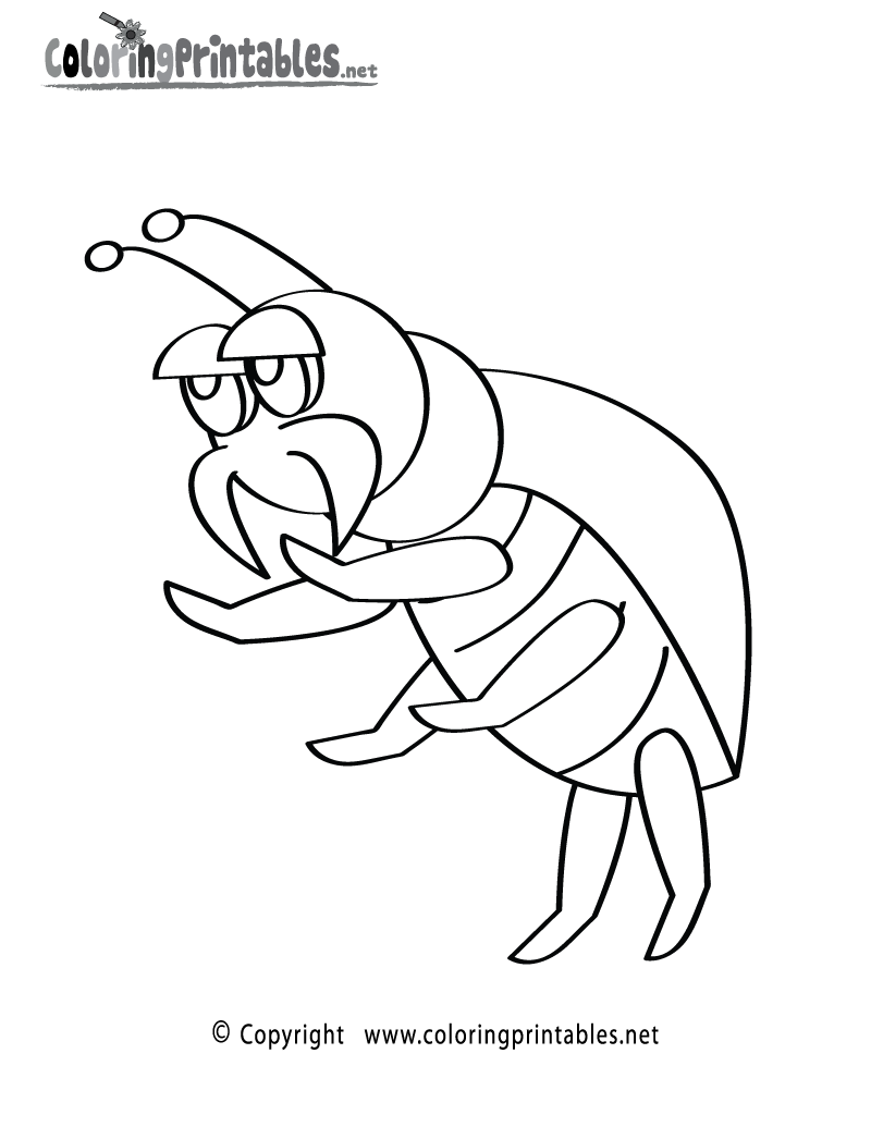 Bug coloring page